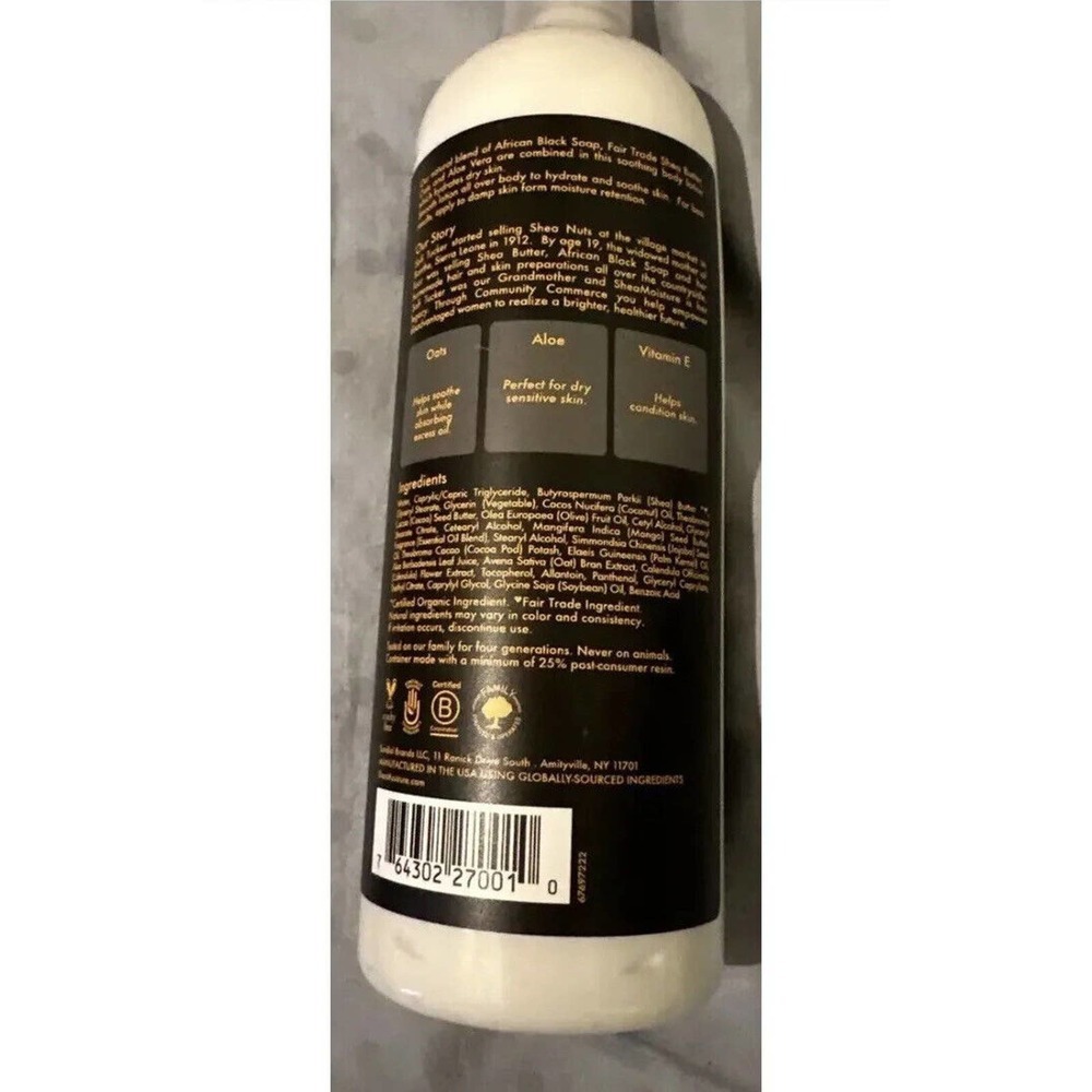 SheaMoisture Soothing Body Lotion African Black Soap, 13 fl. Oz. **SEALED**